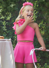 Load image into Gallery viewer, Girls: Ruffled Crepe Short Set
