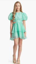 Load image into Gallery viewer, Girls: Joyous Minty Organza Party Dress
