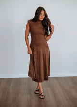 Load image into Gallery viewer, PreOrder: Boho Harvest Suede Midi Dress
