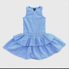 Load image into Gallery viewer, Girls: Skies are Blue Tiered Dress

