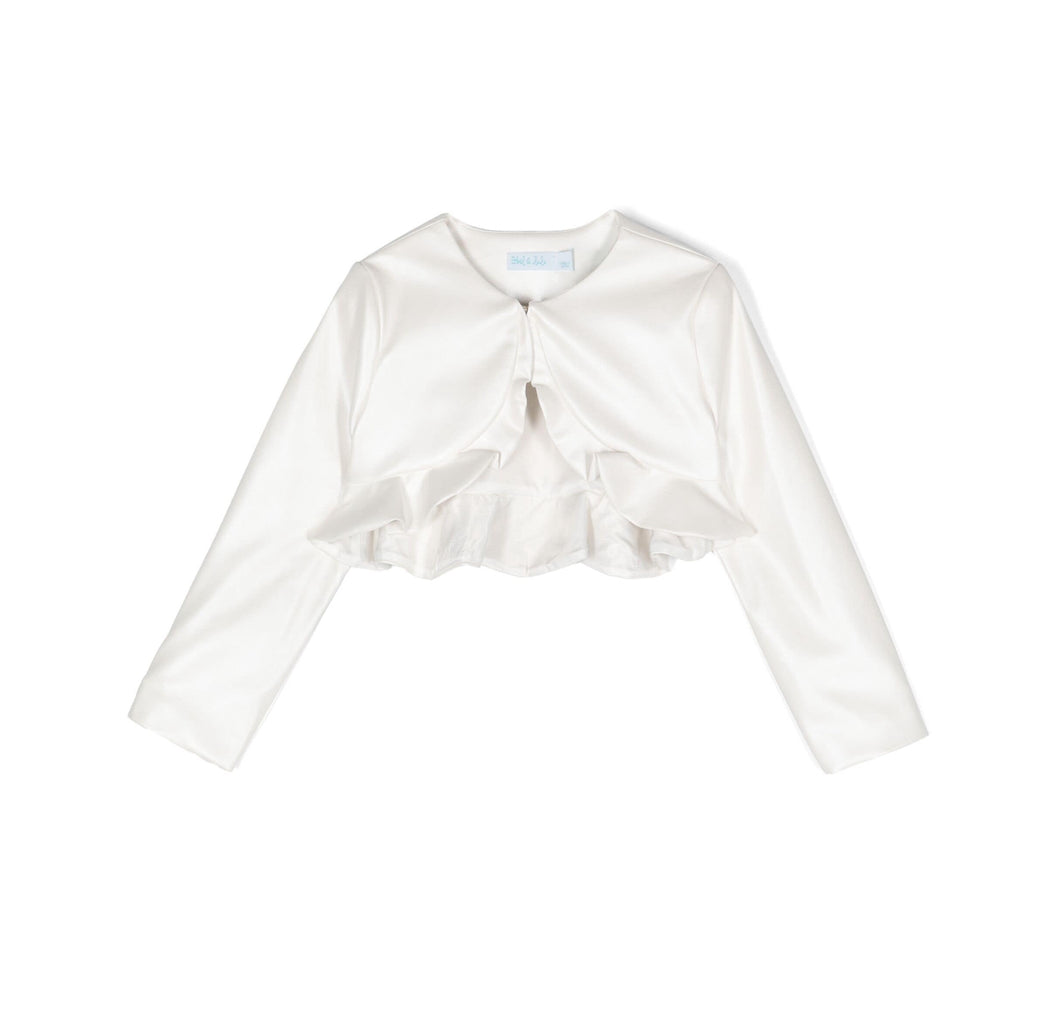 Girls: Pearl Leather Crop Jacket