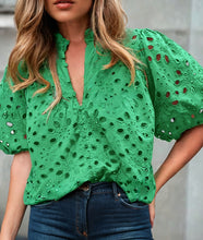 Load image into Gallery viewer, Summer is Calling Eyelet Top
