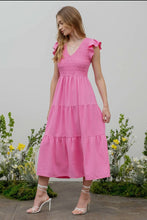 Load image into Gallery viewer, Perfect in Pink Smocked Maxi Dress
