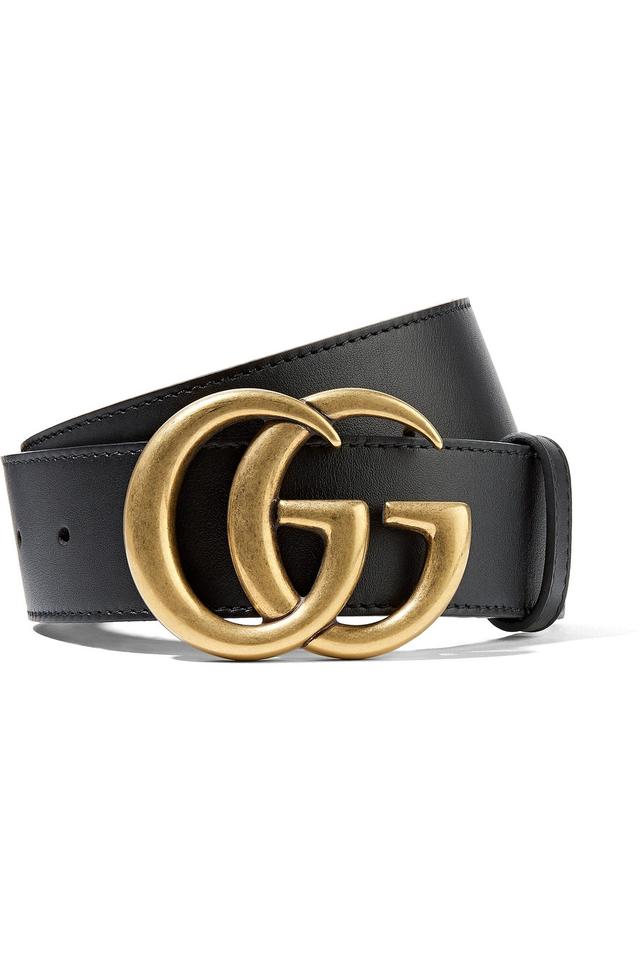 ICON:  Initial G Leather Belt- BLACK