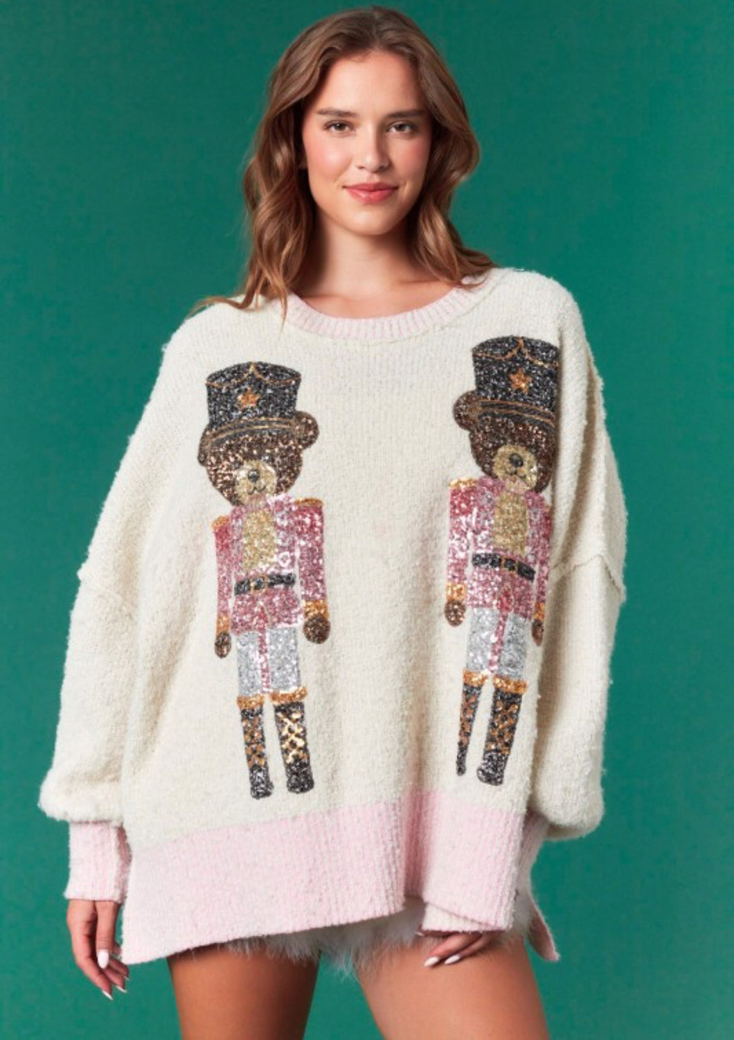 Preorder- Sequin Bear Nutcracker Sweaters