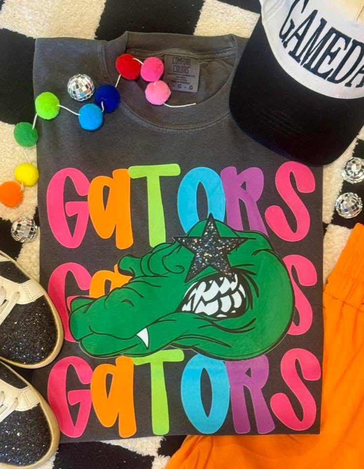 GATORS Bright Neon Mascot Spirit Tshirt Preorder