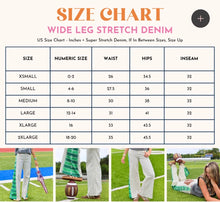 Load image into Gallery viewer, Football is Fancy Denim Wide Leg - September
