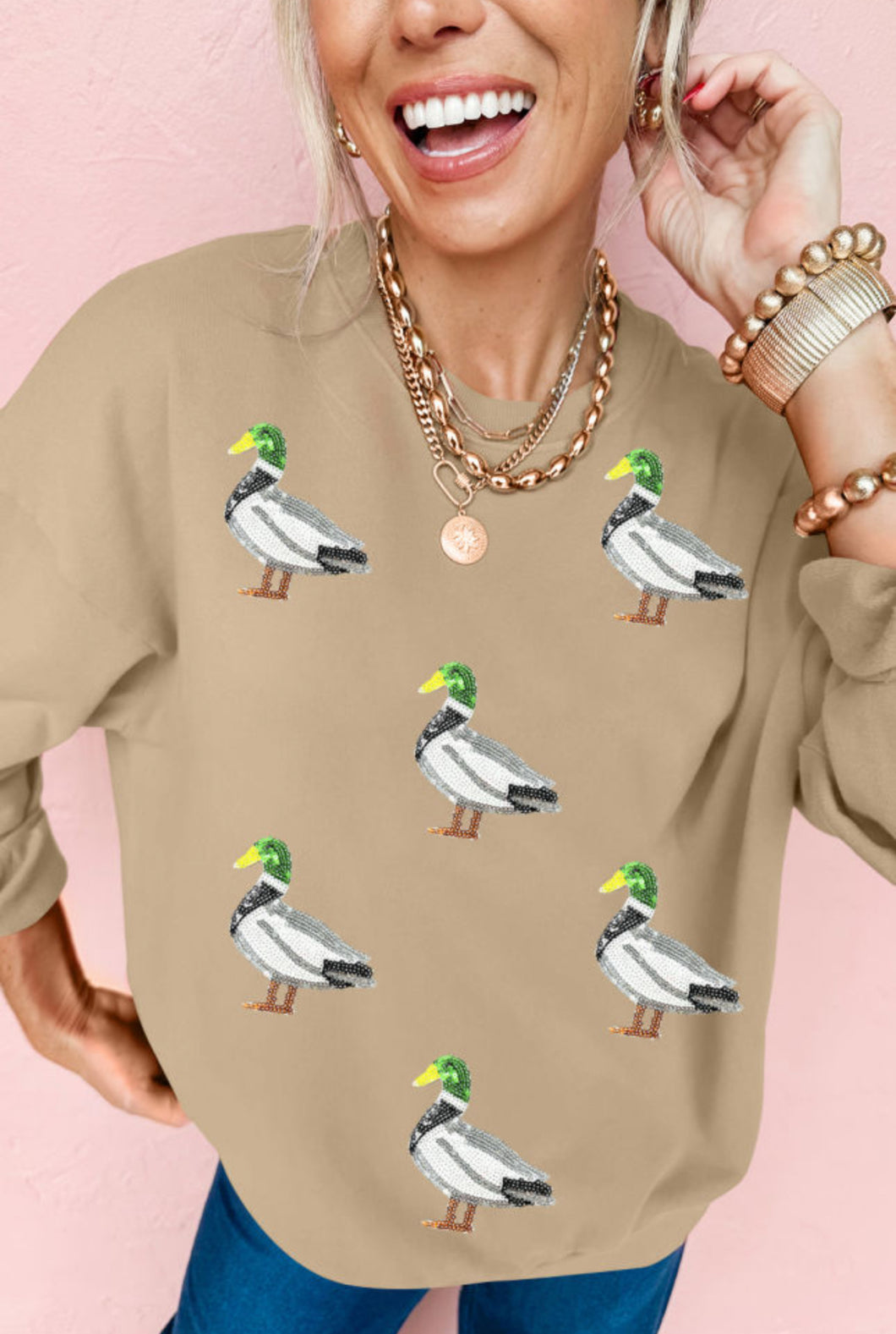 Preorder Sequin Duck Sweatshirt