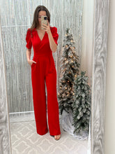 Load image into Gallery viewer, Reba Red Jumpsuit
