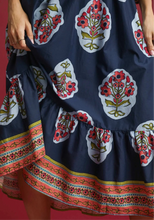 Load image into Gallery viewer, Preorder: Boho Fall Flower Patch Midi Maxi Dress
