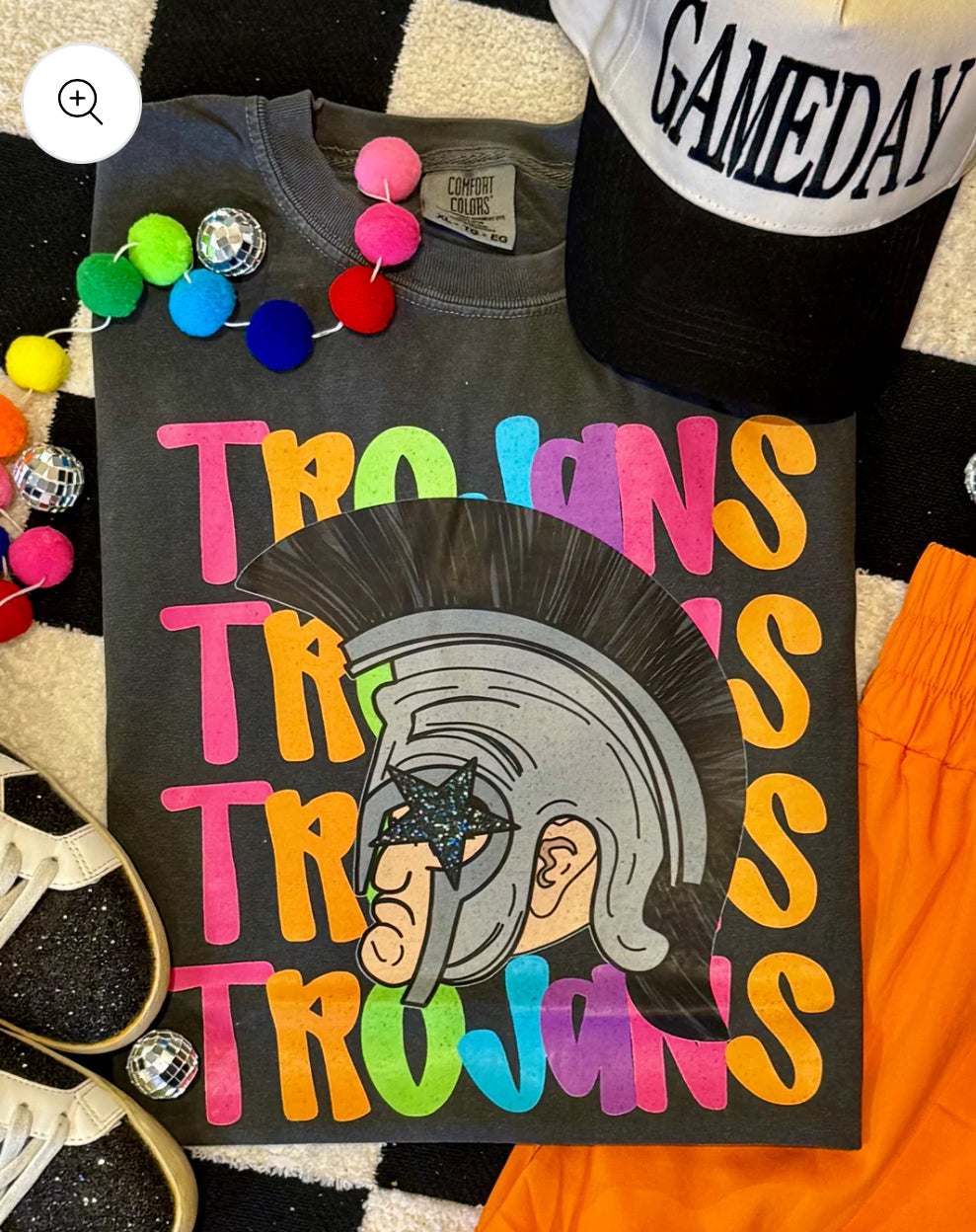 TROJANS Bright Neon Mascot Spirit Tshirt Preorder