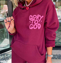 Load image into Gallery viewer, Preorder- Glory to God Hoodie Set
