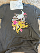 Load image into Gallery viewer, VIKINGS Bright Pink Out Mascot Spirit Tshirt Preorder
