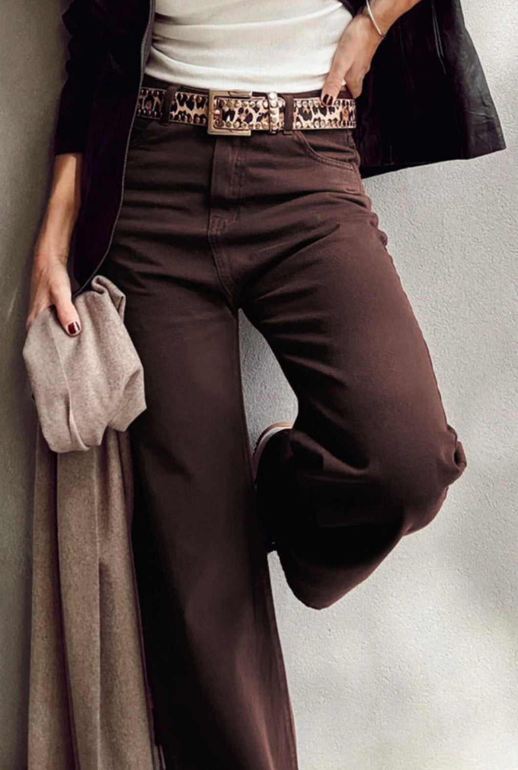 Straight Leg Denim Jeans