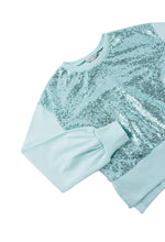 Load image into Gallery viewer, Girls: Mint Sequin 2pc Pants Set
