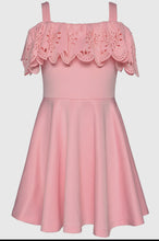 Load image into Gallery viewer, Girls: Pink Scuba Fit n Flare Dress

