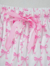 Load image into Gallery viewer, Pink Ribbons and Bow Pajamas - Mommy and Me
