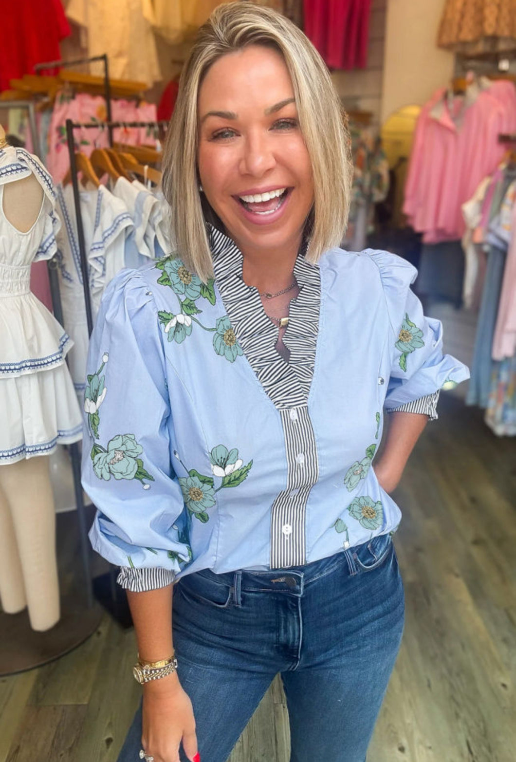 Preorder Romantic Floral Button Up Shirt