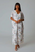 Load image into Gallery viewer, Buddy Love: Atlas White Sangria Caftan Maxi Dress
