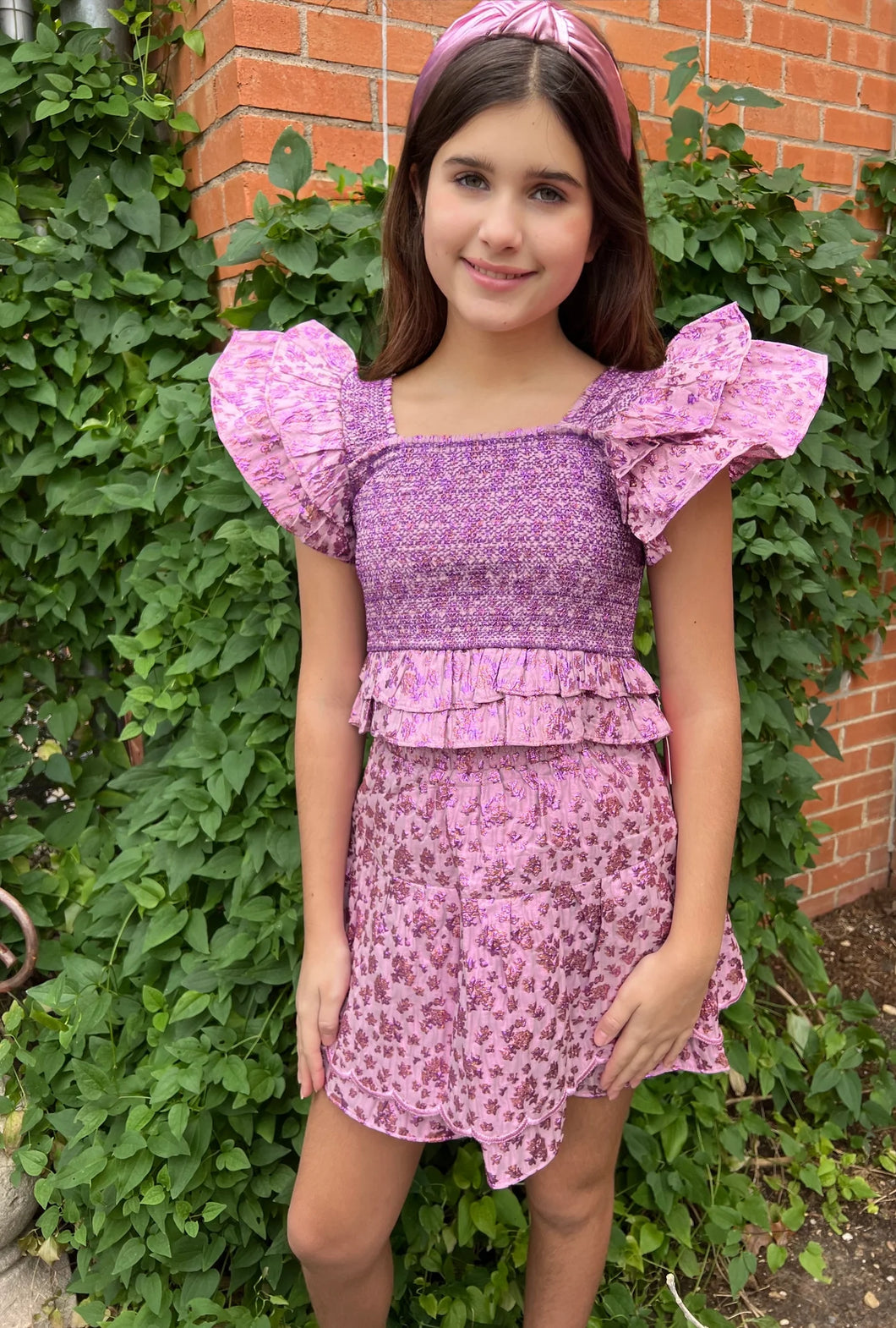 Buddy Love Girls: Smocked Skirt Set