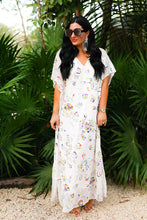 Load image into Gallery viewer, Buddy Love: Atlas White Sangria Caftan Maxi Dress
