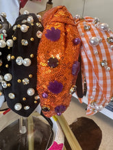 Load image into Gallery viewer, Sequin Clemson Tiger  Bejeweled Headbands
