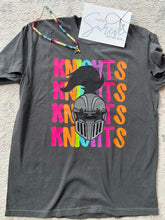 Load image into Gallery viewer, KNIGHTS Bright Neon Mascot Spirit Tshirt Preorder
