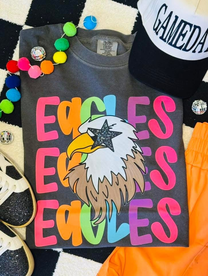 EAGLES Bright Neon Mascot Spirit Tshirt Preorder
