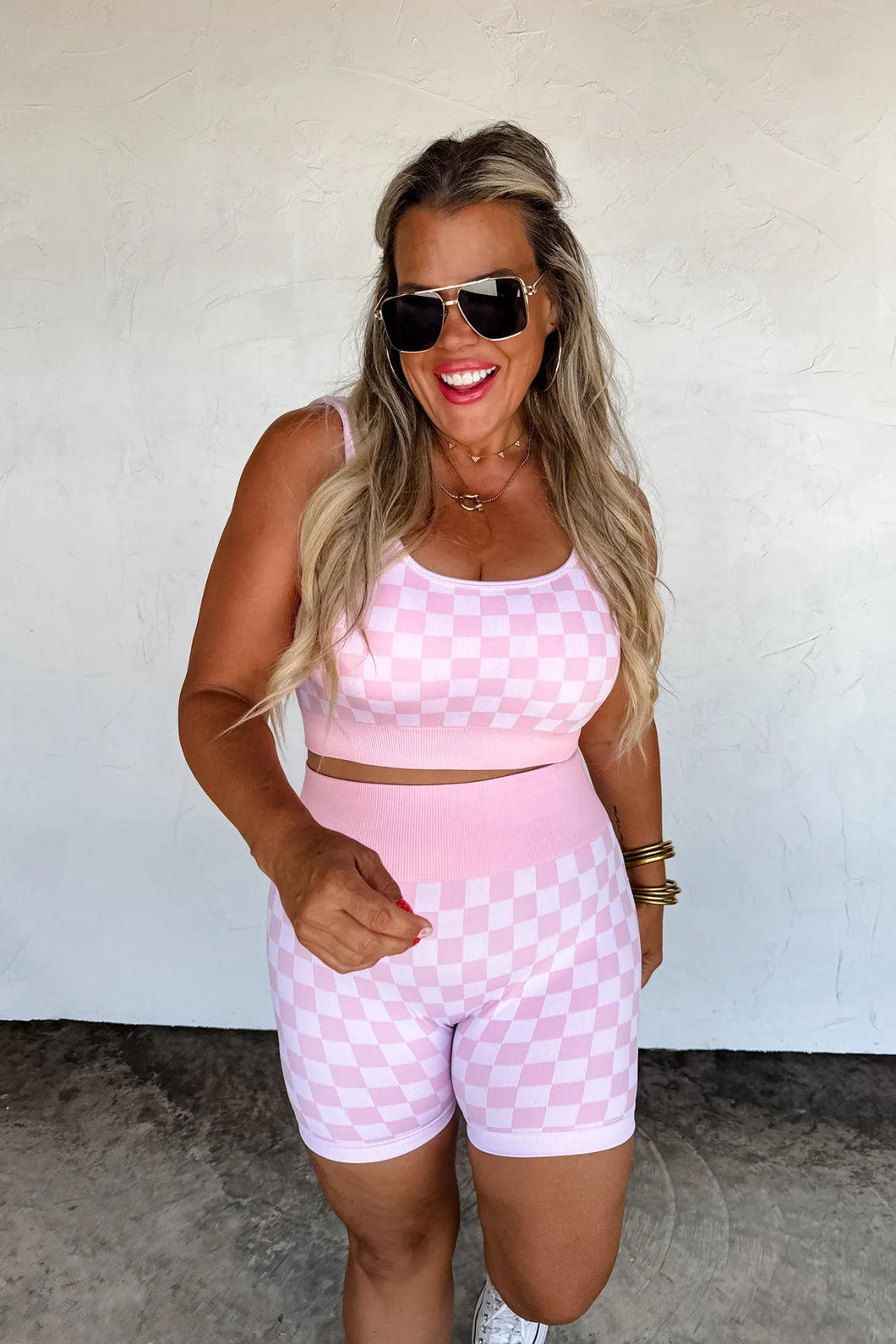 PREORDER: Cha Cha Pink Out Check  2pc Set