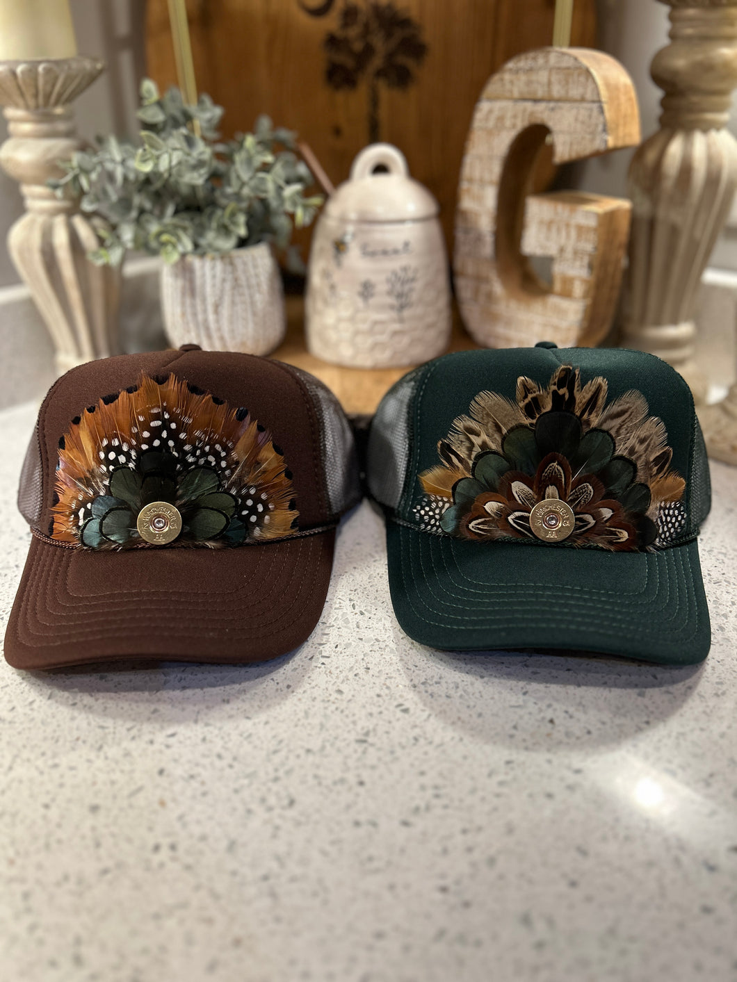 Custom Feather Trucker Hat