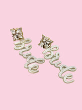 Load image into Gallery viewer, I said YES Bride Beaded Earrings
