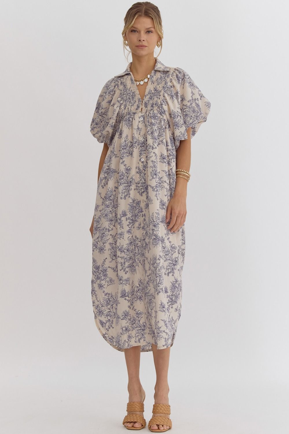 Fall Toile Bohemian Dress
