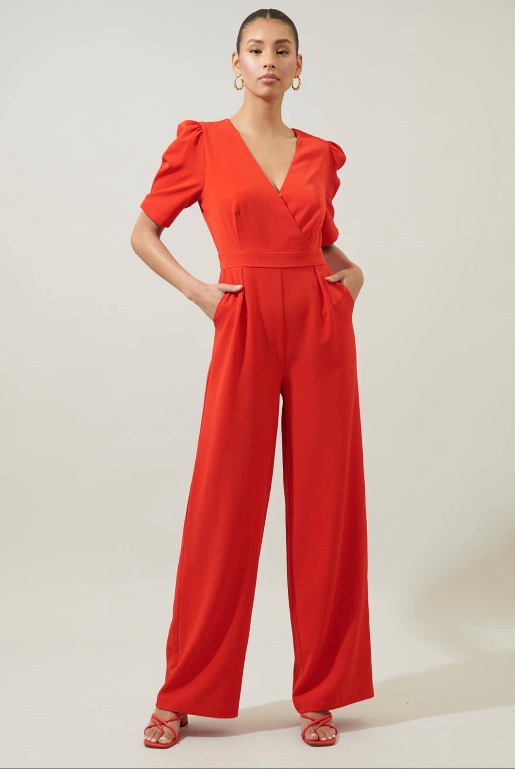 Reba Red Jumpsuit