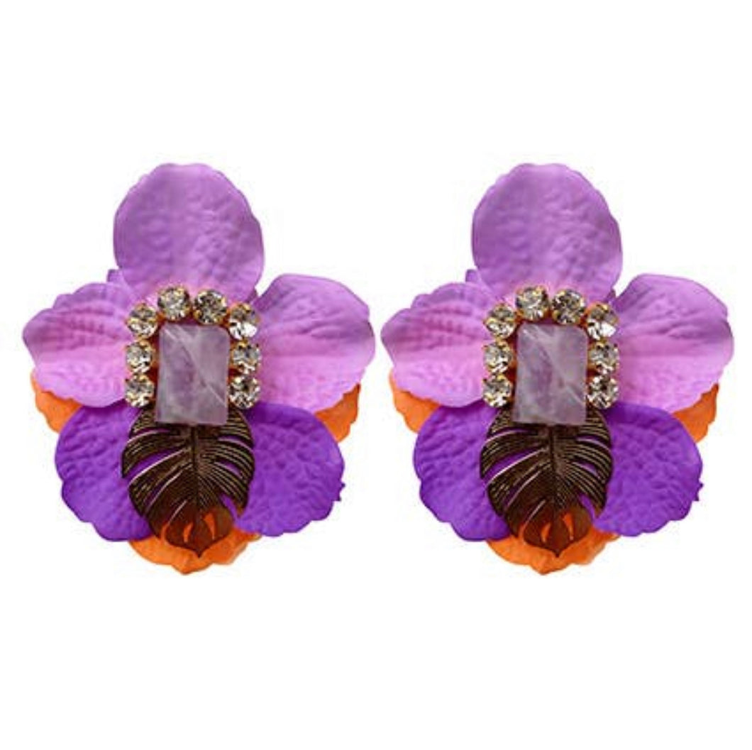 HandCrafted Flower Petal Earrings