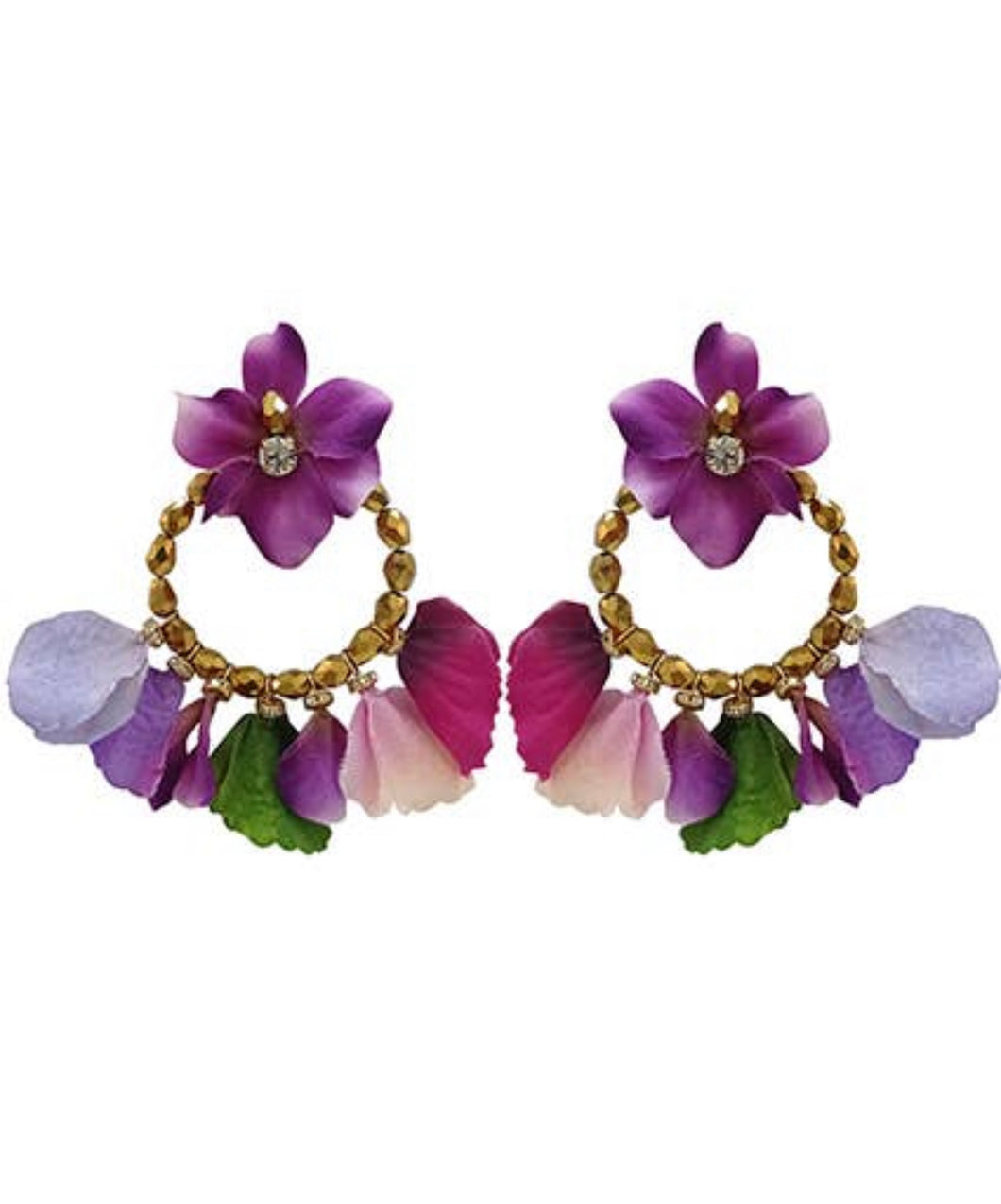 HandCrafted Flower Petal Earrings